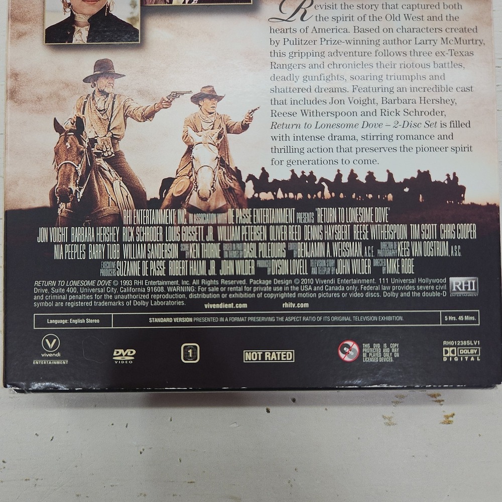 Return to Lonesome Dove DVD 2010 2 Disc Set Sealed Western Voight Witherspoon - Picture 3 of 5